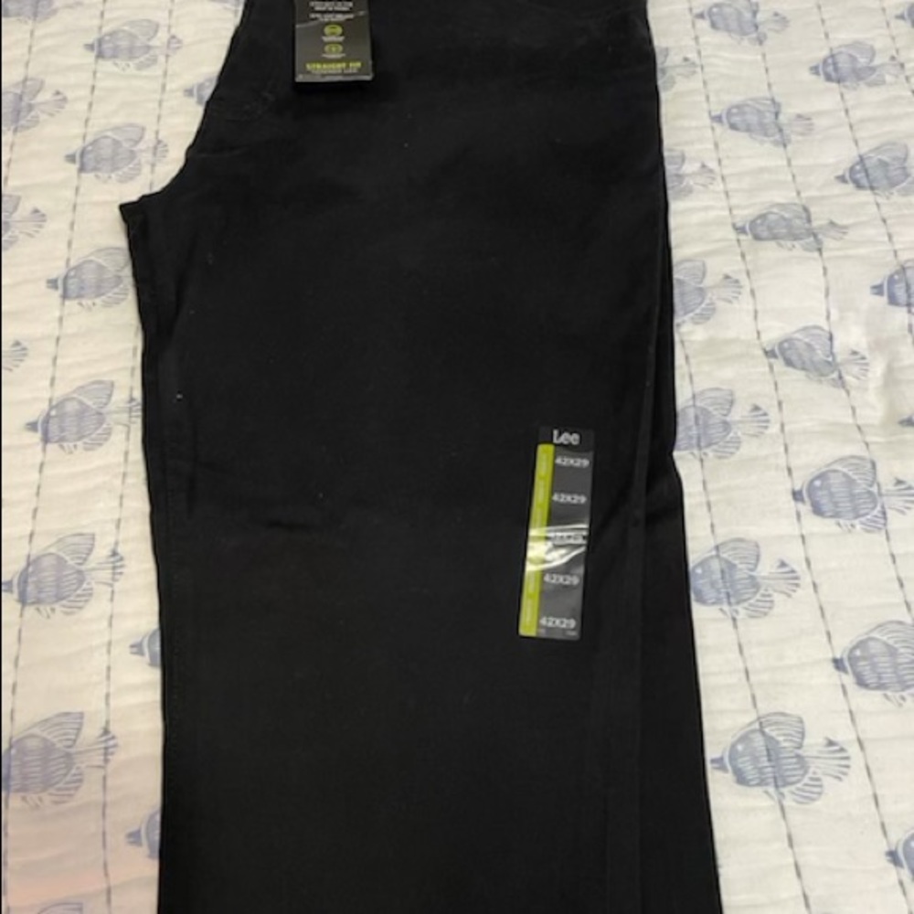 Lee Extreme Comfort Slim Pants in Navy Blue, 42x30.